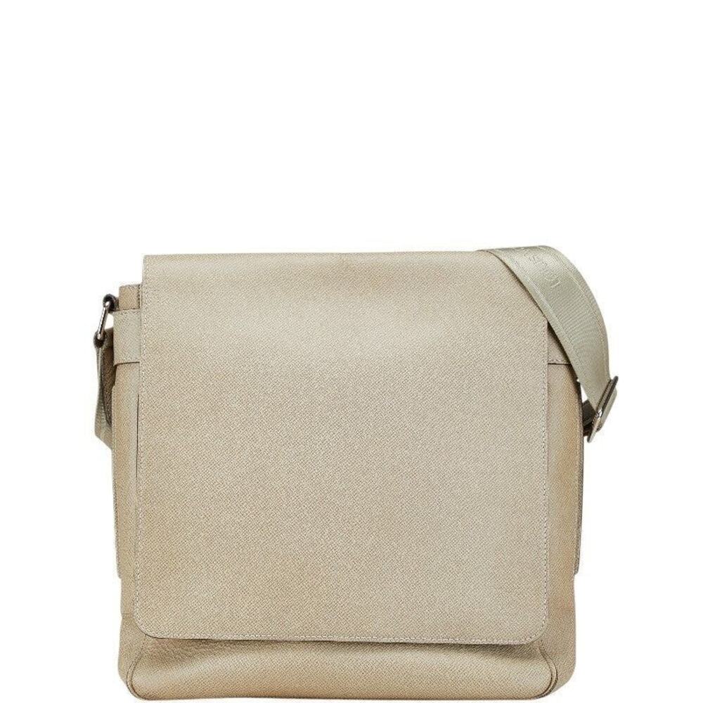 Louis Vuitton Taiga Miro Crossbody Bag Leather Shoulder Bag White
